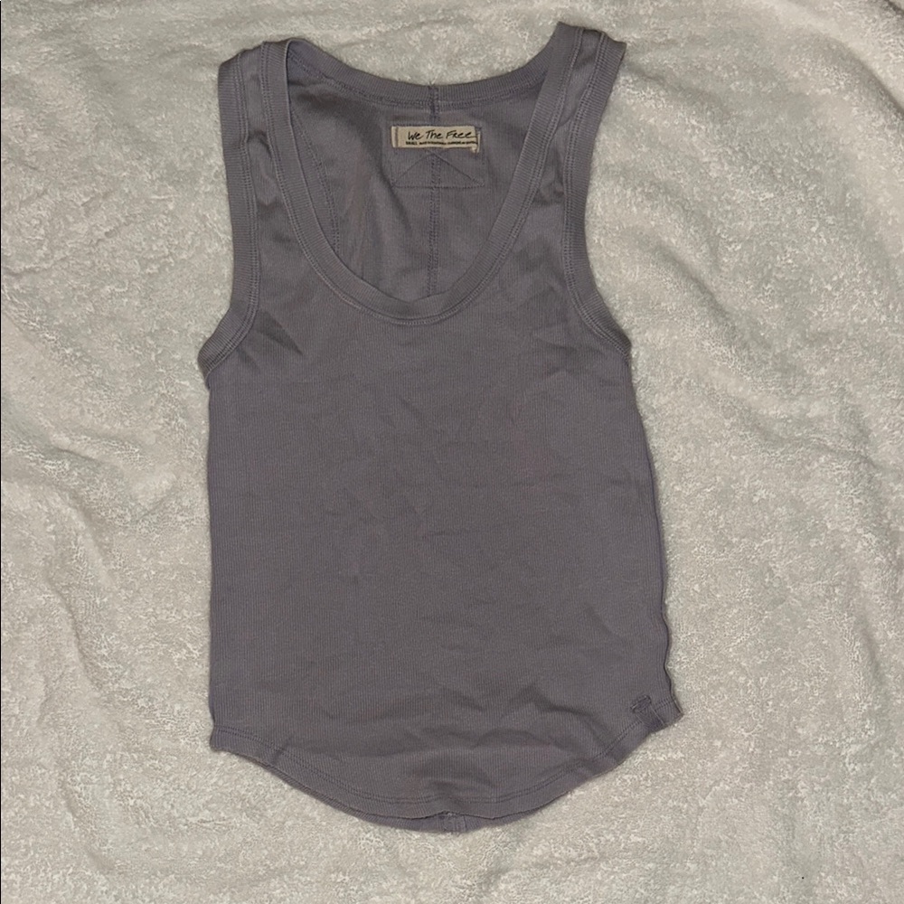We The Free Purple Fitted Sleeveless Tank Top